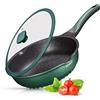 INTIGNIS Padella grande e profonda antiaderente con coperchio 30 cm 6 L | 3 in 1: padella, padella sauté e mini wok; fondo inox, rivestimento ceramico GREBLON, induzione, senza sostanze chimiche