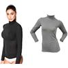 JADEA Maglia Cashmere Manica Lunga Collo Alto, Sottogiacca Donna, Maglia Donna Manica Lunga Dolcevita (1 Pezzo Grigio 4066, 46-48 L)