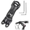 aghoer Attacco manubrio, manubrio della bicicletta, rialzo del manubrio, 0 ~ 120°, regolabile, per MTB, bici da strada