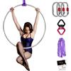 PRIOR FITNESS Cerchio Aereo Senza Tab, Attrezzatura per Casa e Studio | Cerchio Lyra Premium 80-100cm, Acciaio Inox Ginnastica, Carico Rottura 480kg, Attrezzature per Studio