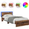 vidaXL Struttura letto con testiera in legno di recupero 90 x 190 cm Materiale a base di legno