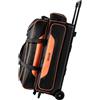OEM Borsa da bowling VEVOR con ruote, per 3 palline, in tessuto Oxford 600D, colore arancione e nero, adatta a scarpe fino alla taglia US 16 e per accessori, con maniglia telescopica (fino a 1016 mm), ripiani a doppio strato e cuciture rinforzate