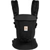 Ergobaby Marsupio Adapt per neonati e bambini 0 a 48 mesi | Marsupio in 100% Cotone di Alta Qualità a 3 Posizioni con Supporto Ergonomico, da 3,2 a 20,4 kg, Black