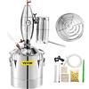 VEVOR Distillatore di Alcol, 30 Litri Distillatore di Bevande Alcool, 6,6 Gal Caldaie da Birra Vino Grappa Liquori, Kit per Produzione di Birra Fatto in Casa, Acciaio Inossidabile Moonshine Distiller