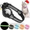 DOMIPHIE Airtag Collare per gatti - Collare per gatti integrato Airtag impermeabile, riflettente con fibbia di sicurezza e elastico per gattini e cani di piccola taglia (nero XS)