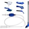 Geoyien Pulizia Acquario, Aspiratore Acquario, Sifone Acquario, Kit di Pulizia per acquari e acquari, sifone e 5 Strumenti di Pulizia, Facile da Montare e smontare, per Cambi dacqua e Pulizia
