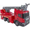 Kids Globe 2Play Scania 510423 - Auto dei Pompieri (Rosso, con Luce e Suono, azionamento Frizione, Scala Girevole Estraibile, 56 x 20 x 30 cm, Veicolo per Bambini, Veicolo per Giocare, Camion dei