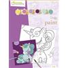 My Mandarine Avenue Mandarine - Toile à Peindre Graffy Paint - Tableau pré-Dessiné Licorne à Peindre - Kit Peinture Enfant Avec Peinture + Pinceau - Initiation à la Peinture dès 5 ans - PP018O