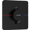 hansgrohe ShowerSelect Comfort Q - Miscelatore termostatico incasso, Rubinetto termostatico, Termostato, per la valvola ShowerSelect Comfort, nero opaco