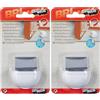 Brinox - Magnete fermaporte adesivo, colore: bianco (Confezione da 2)
