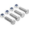 MARCOPOL Set di 4 bulloni esagonali M8x30 e 4 dadi autobloccanti M8 MARCOPOL, classe di vite 5.8 DIN933