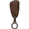 kwmobile Custodia Chiavi Vera Pelle Compatibile con VW Golf 8 con 3 tasti Custodia - Car Key Case con Anello Portachiavi - Accessori Auto - marrone scuro