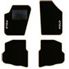 QUEMAR Tappetini Auto per Polo IV 2001-2009, Bordo Beige, 2 Ricami | 9N - 9N3 / Kit Tappeti Moquette e Gomma su Misura / Set 2 Anteriori + 2 Posteriori / Ricami e Colori Personalizzati