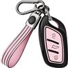 OFF WE GO Custodia Chiave Cover Chiave Guscio Chiavi per MG MG4 MG5 MG6 MG ZS EV HS EHS ZX GT Roewe RX3 RX8 ERX5 RX5 I6 I5 Coprichiave Macchina Copri Chiavi Telecomando Auto Portachiavi, Rosa