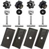 Twowinds Vite Fissaggio Rotaia 7h5883084c Compatibile con VW T5 T6 | Multivan, Transporter, California - Fissaggio Mobili Frigo Potty - Supporto Protezione Rotaia (4 viti, 4 supporti)