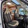 GIOVANNI BUTTI Coprisedili camper in lino, compatibili Fiat Ducato, Citroën Jumper, Peugeot Boxer, sedili anteriori conducente & passeggero, Camper & Caravan, Nero-Beige