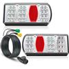 D-TECH 7 Funzioni Fanali Posteriori Rimorchio Spina 13 Poli Omologati ECE Kit Fari Luci LED per Rimorchio Camion con Cavo 5,5 m + 25 cm per Extra Luce Targa o Ingombro o Retronebbia o Retromarcia