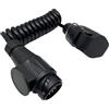 Sepzlly Cavo di prolunga per rimorchio a 13 pin, 2 m, cavo a spirale con presa maschio a femmina, adattatore di traino per trattore, per auto, roulotte, camion, barca