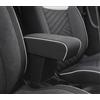 Stranieri SUPER COMFORT E STILE Bracciolo Premium compatibile per Fiat 600 Hybrid tessuto nero BORDINI BIANCHI - Montaggio punti originali regolabile, portaoggetti e cerniera posteriore ricoperta