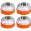 AOHEWEI 4x V16 Luce di Emergenza con Base Magnetica per Tetto dell'Auto | Luce Lampeggiante LED a 360° Impermeabile IP54 Sostituisce il Triangolo di Emergenza, Adatta per Auto, Moto, Camper e Camion