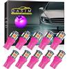 Qasim 10x LED T10 W5W 194 Lampadine Rosa 5050 5SMD 168 per Auto Cupola Interna Cruscotto Mappa RV Targa Luci Laterali DC 12V