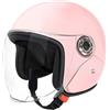 Knowlife Casco Motociclista Uomo Donna, Caschi Da Moto, Casco Motociclo, Caschi Aperto Per Adulti, Equipaggio Protettivo Con Visiera Per Scooter, Motociclette, Sportive Esterni, Avventura, Pendolarismo