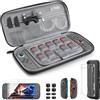 TiMOVO Kit di Accessori per Nintendo Switch 2, 14 in 1 Accessori per Switch 2 con Custodia, Cover Protettiva in PC, Custodia JoyCon in TPU, 2 Pellicola Vetro Temperato e 8 Thumb Grip Cap, Nero