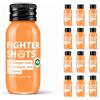 Fighter Shots Shot Zenzero e Curcuma (Vegan/12x60ml) | Rinforza le Difese | 100% Naturale | Perfetto al Mattino o Dopo lo Sport | Shot di Curcuma Freschi e Intensi