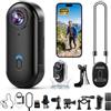 YCCNIU Mini Action Camera Wi-Fi, Body Cam, Action Cam Sportiva HD 1080P | 35,7 g, Scheda di Memoria da 64 GB, Impermeabile, Magnetica, Portatile, per Moto, Gite in Bicicletta, Action Cam per Vlog