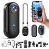 YCCNIU Mini Action Camera Wi-Fi 4K, Mini Body Cam, Action cam Sportiva | 35,7 g, 16GB, Impermeabile, Magnetica, Portatile, 4K, 120° per Moto, Gite in Bicicletta, Action Cam per Vlog