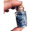 TENET - Ampolla di vetro Cristalli Pietre Preziose, Bottiglia Pietre Burattate Quarzo Naturale (SODALITE)