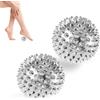 Oykrueats 2 palline per riccio in metallo, piccole palline per agopressione, 32 mm, per massaggio ai piedi, riccio
