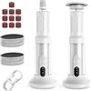 Gerbala 2 in 1 Pedicure Elettrico, Calli Piedi Rimozione Ricaricabile, Lima Calli Piedi Elettrico a Velocità Regolabile Pedicure Kit per Pelle Morta e Tacchi Incrinati (Bianco)