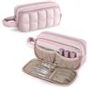 Luxja Borsa Organizer per Smalti per 12-18 Flaconi (15 ml/0,5 fl.oz), Rosa | Organizer Smalti per Unghie con Tasche per Kit Manicure (Solo Borsa)