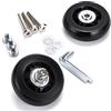 IGNPION 2pcs ruote valigia ruote di ricambio riparazione cuscinetto per valigia bagagli, Nero , 60mm, 60 mm