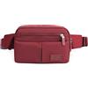 FANDARE Marsupio da Donna Zaino Monospalla da Donna Borsa a tracolla Borse a spalla da palestra Elegante Ragazza Borsa a Spalla Telefono Pochette Borsello Borsa Viaggio Nylon Vino rosso