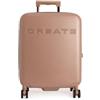 CREATE / LUGGAGE STUDIO/Valigia rigida in policarbonato Moka / 40x19-25x52cm / Lucchetto TSA, ruote multidirezionali, organizzatore interno, manico telescopico