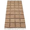 DRW Tappeto rettangolare in iuta e cotone, marrone, 1 x 80 x 160 cm
