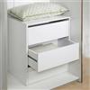 Dmora - Cassettiera Jeanne, Settimino multiuso, Comò camera da letto, Mobile con cassetti, 51x40 h70 cm, Bianco