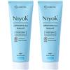NIYOK Dentifricio olio di cocco, menta ghiacciata (2 x 75 ml), dentifricio senza fluoro, cosmetici naturali