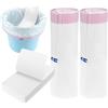 QWORK® 40 Sacchetti Igienici Monouso e 40 Pad Assorbenti per Comoda - per Comoda WC e Poltrone per Adulti