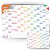 LEViM4 Calendario 2027 da Parete A1 XXL in Italiano 88x62 Cm Multicolor 15 Mesi | con Planner Annuale A4 - Poster da Parete Grande Piegato Intelligentemente Ideale x Organizzazione Familiare, Studio e Lavoro