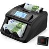 Stanew Contabanconote Professionale STANEW UV/MG/IR | Velocita >1000 banconote/min, Conteggio per Lotti & Tagli, EUR/USD/GBP, Portatile con Display LCD