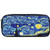 Showudesigns Van Gogh - Astuccio per penne a forma di notte stellata con cerniera per studentessa, borsa blu