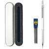 JOMPENS 0.3 0.5 0.7 2.0mm matita automatica Matita meccanica retrattile in metallo basso centro di gravità. (0.3 penna argento scatola regalo argento)