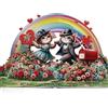 CUT POPUP.COM CUTPOPUP Coppia di Gatti con Arcobaleno - 3D Biglietto Anniversario, Biglietto Auguri Matrimonio per Marito, Moglie, Lei, Lui, Coppia, Biglietto San Valentino (Cat Couple w Rainbow) LO181IT
