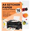 NICEIN®Vinile Stampabile,A4 Carta Adesiva per Stampante，Carta Adesiva Bianco,Vinile Stampabile Adesivo,Adatto per Stampanti Laser e Stampanti a Getto d'inchiostro(Bianco-16 pezzi)