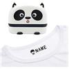 gue Sigillo con nome per bambini timbro con nome personalizzato per studenti vestiti per l'asilo adesivo con nome impermeabile regalo con timbro (BZ010-Bianco)