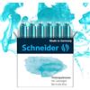 Schneider Cartucce d'Inchiostro per Penna Stilografica Colori Pastello Confezione da 6, Blu (Bermuda Blue), Formato Standard