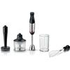 Bosch ErgoMaster Serie 6 MSM6M633, frullatore a immersione, utilizzabile con una sola mano, 4 lame in acciaio inox, frizione in ceramica antiusura, motore raffreddato ad aria, tritatutto, frusta, 1000
